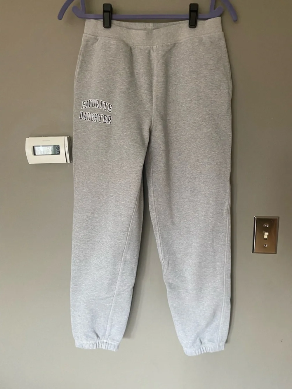 FAVORITE DAUGHTER Light Gray The Collegiate Jogger Sweatpants Size XS